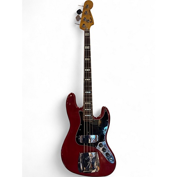 Vintage 1978 Fender 1970S Jazz Bass Red Electric Bass Guitar