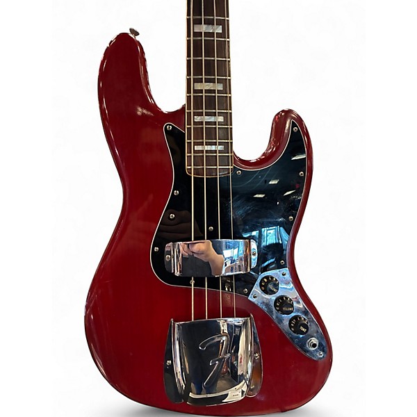 Vintage 1978 Fender 1970S Jazz Bass Red Electric Bass Guitar