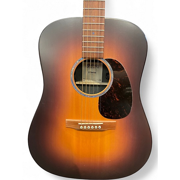 Used Martin dx2e 3 Color Sunburst Acoustic Guitar