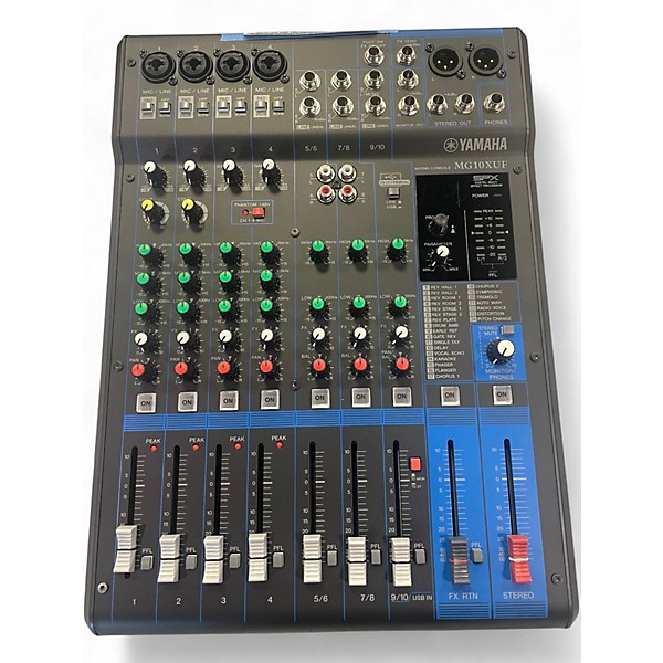Used Yamaha MG10XUF 10 Channel Mixer with Effects Unpowered Mixer