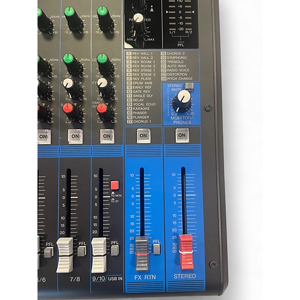 Used Yamaha MG10XUF 10 Channel Mixer with Effects Unpowered Mixer