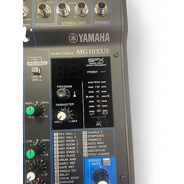 Used Yamaha MG10XUF 10 Channel Mixer with Effects Unpowered Mixer