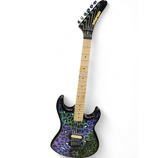 Used Kramer Baretta Feral Cat Rainbow Leopard Solid Body Electric Guitar