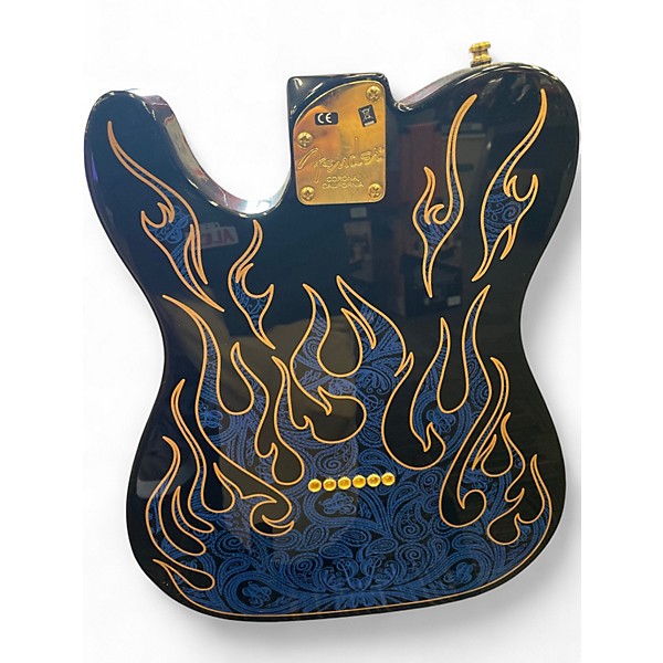 Used Fender Artist Series James Burton Telecaster Blue Ghost Flames Solid Body Electric Guitar