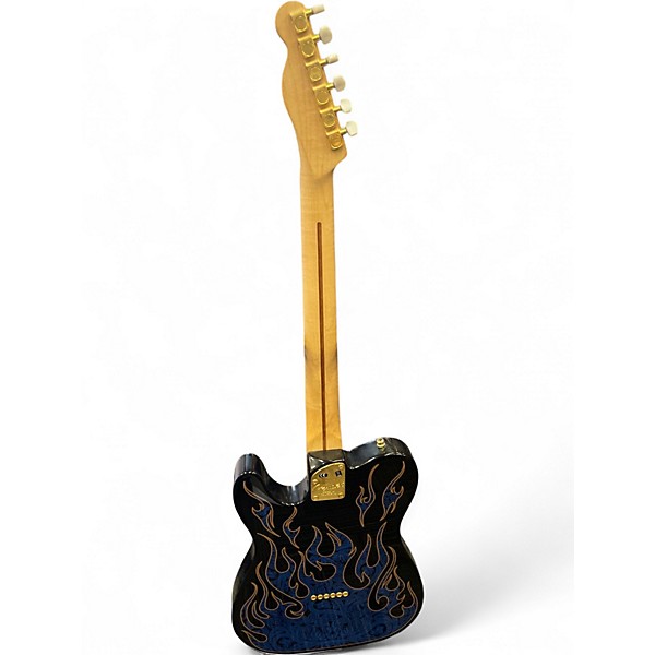 Used Fender Artist Series James Burton Telecaster Blue Ghost Flames Solid Body Electric Guitar