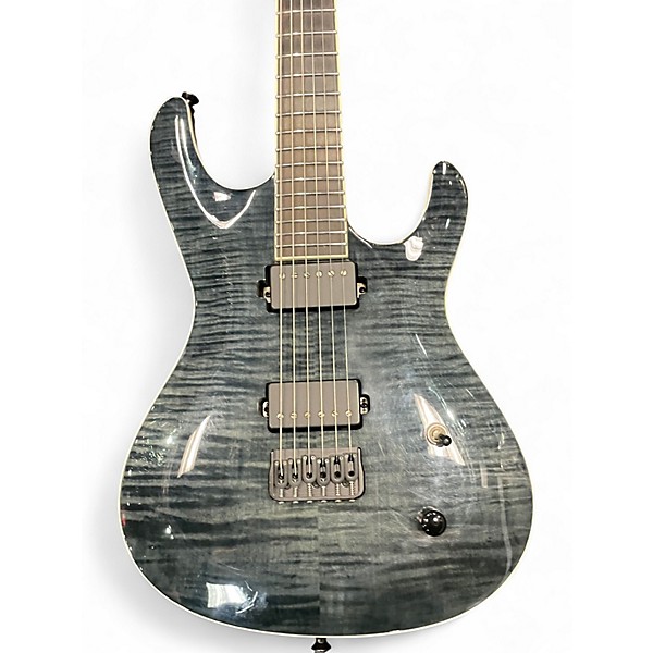Used Jericho Guitars ELITE 6 FLAMED CHARCOAL Solid Body Electric Guitar