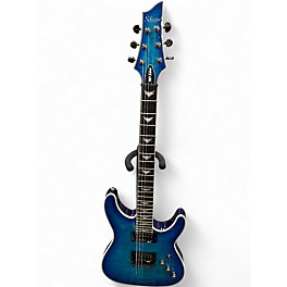 Used Schecter Guitar Research Omen Extreme 6 Blue Burst Solid Body Electric Guitar