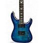Used Schecter Guitar Research Omen Extreme 6 Blue Burst Solid Body Electric Guitar