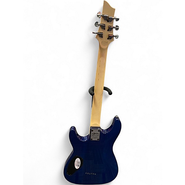 Used Schecter Guitar Research Omen Extreme 6 Blue Burst Solid Body Electric Guitar