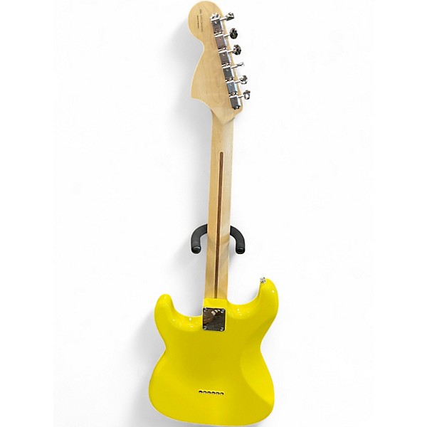 Used Fender Tom Delonge Signature Stratocaster Graffiti Yellow Solid Body Electric Guitar