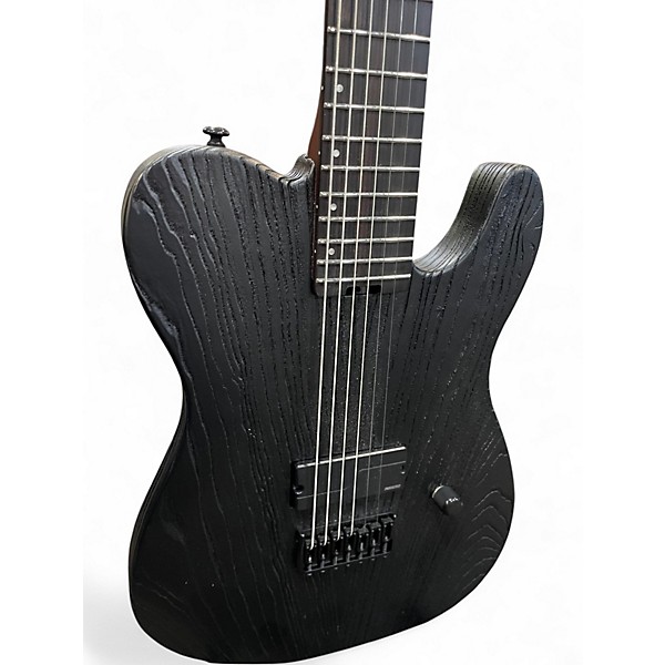 Used ESP LTD TE1007 BARITONE Black Baritone Guitars