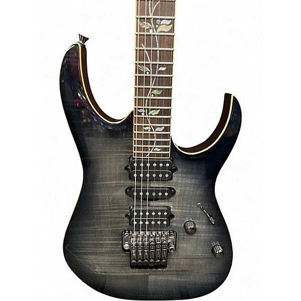 Used Ibanez J Custom RG8570Z Black Solid Body Electric Guitar