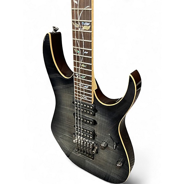 Used Ibanez J Custom RG8570Z Black Solid Body Electric Guitar