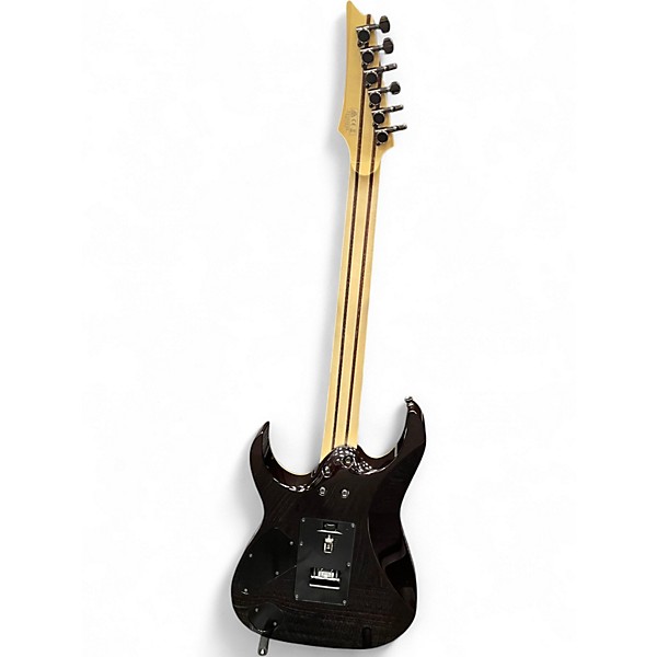 Used Ibanez J Custom RG8570Z Black Solid Body Electric Guitar