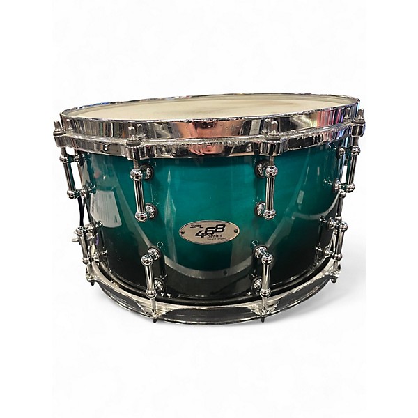Used SPL 14X8 468 SERIES SNARE TURQUOISE BLUE FADE Drum