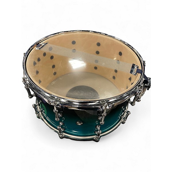 Used SPL 14X8 468 SERIES SNARE TURQUOISE BLUE FADE Drum