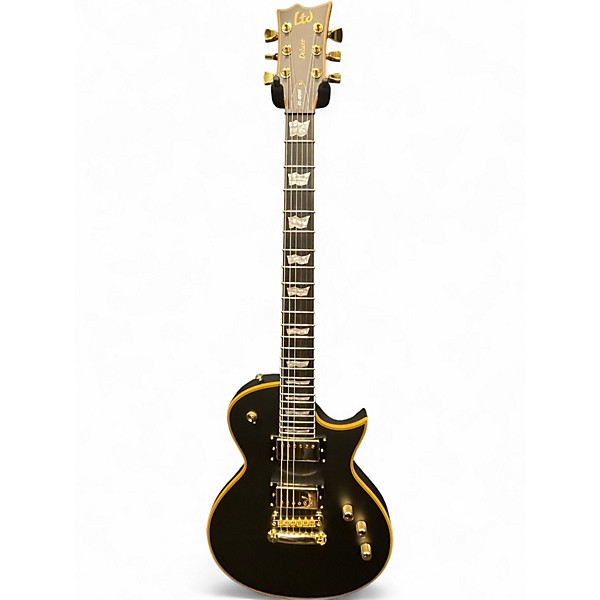 Used ESP LTD EC1000 Deluxe Black and Gold Solid Body Electric Guitar