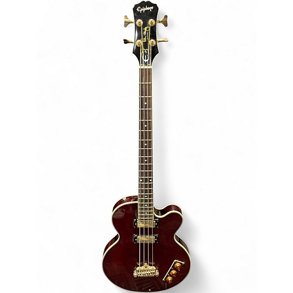 Used Epiphone Allen Woody RUMBLEKAT Wine Red Electric Bass Guitar
