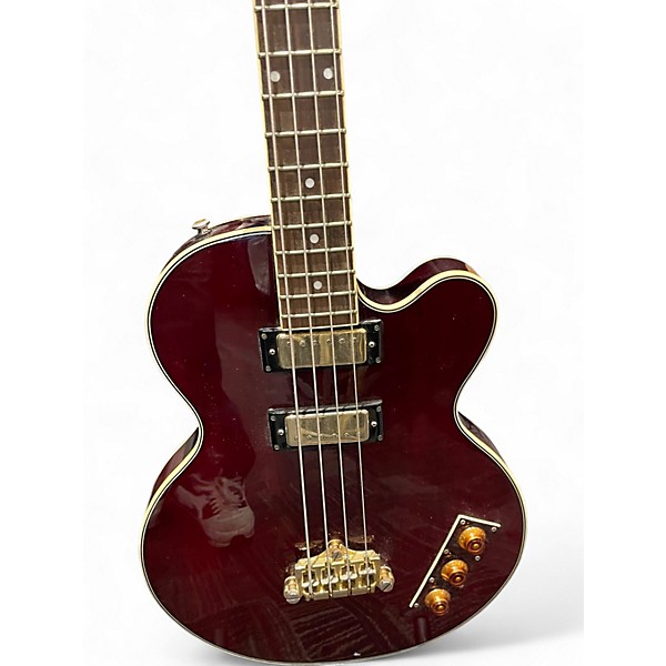 Used Epiphone Allen Woody RUMBLEKAT Wine Red Electric Bass Guitar