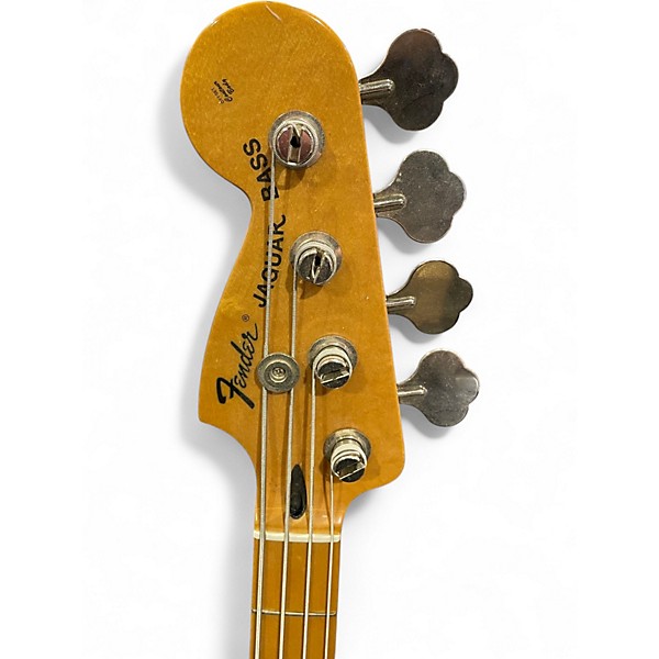 Used Fender Pawn Shop Reverse Jaguar Bass Candy Apple Red Electric Bass Guitar