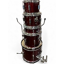 Used Rogue 5 Piece Beginner Red Drum Kit