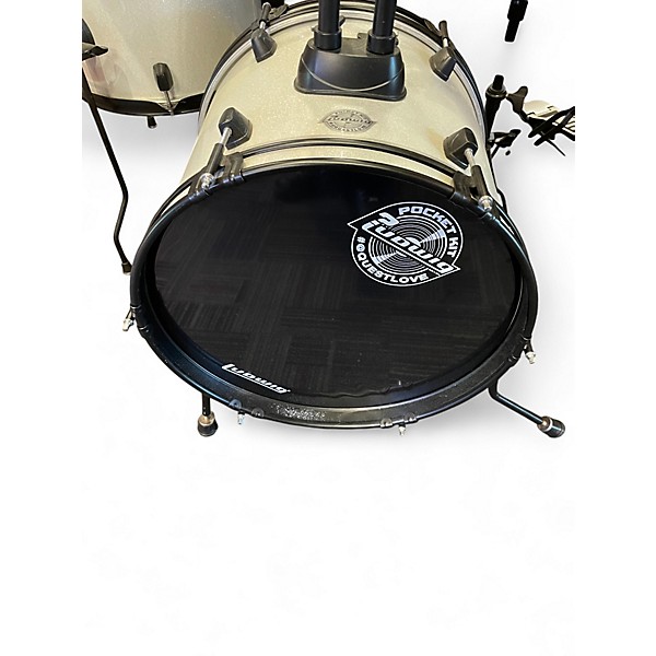 Used Ludwig 4 Piece Pocket Kit By Quest Love Sugar Sparkle Drum Kit