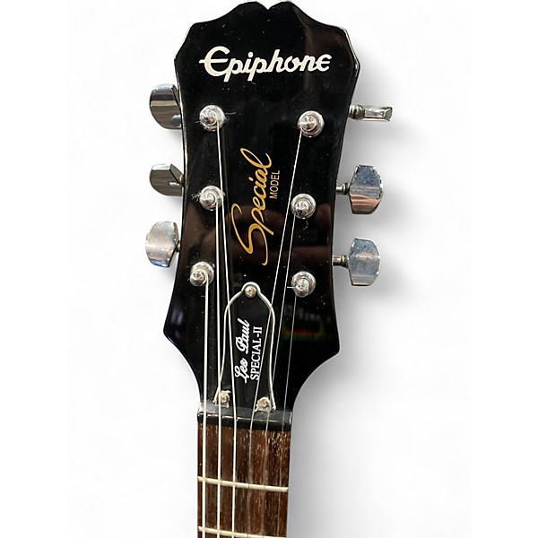 Used 2010s Epiphone Les Paul Special II Black Solid Body Electric Guitar