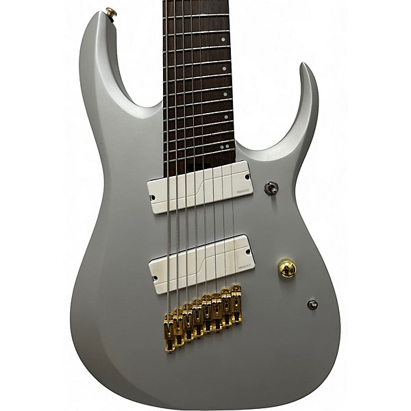 Used Ibanez RGDMS8 MATTE SILVER Solid Body Electric Guitar