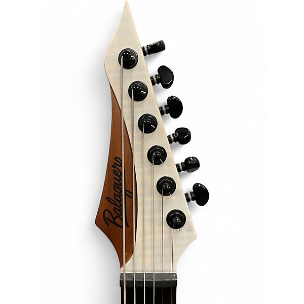 Used Balaguer DIABLO Trans White Solid Body Electric Guitar