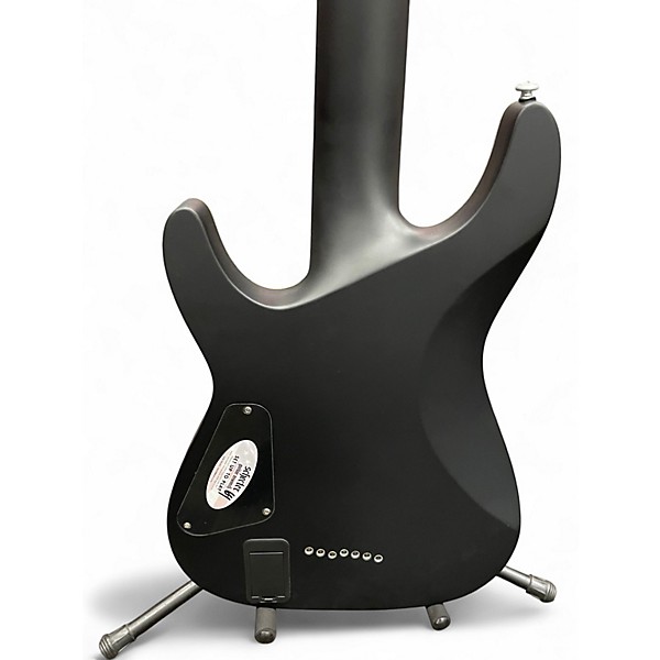 Used Schecter Guitar Research Damien Platinum Black Solid Body Electric Guitar