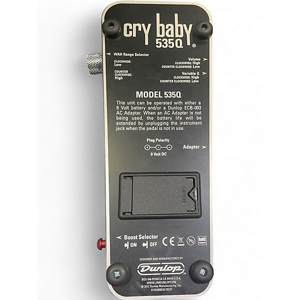 Used Dunlop 535Q Cry Baby Multi-Wah Effect Pedal