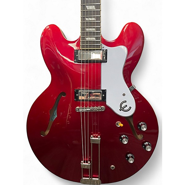 Used Epiphone Riviera Sparkling Burgundy Hollow Body Electric Guitar