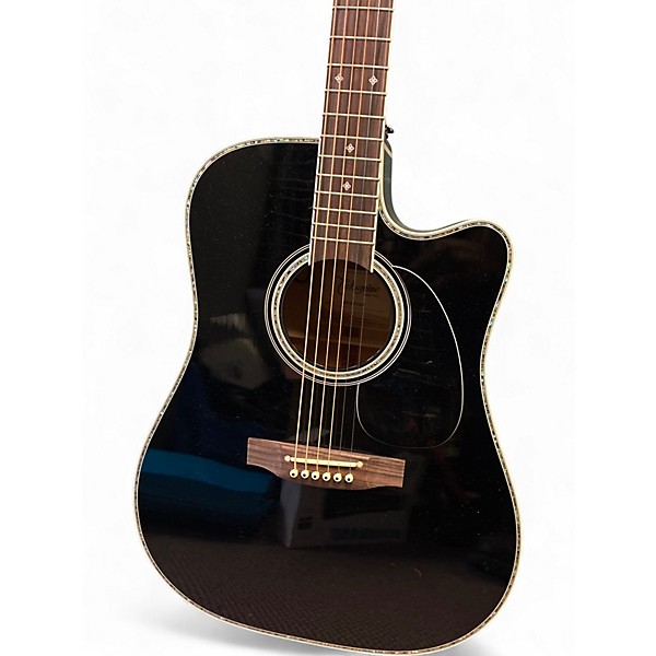Used Takamine EF341DX Ebony Acoustic Electric Guitar
