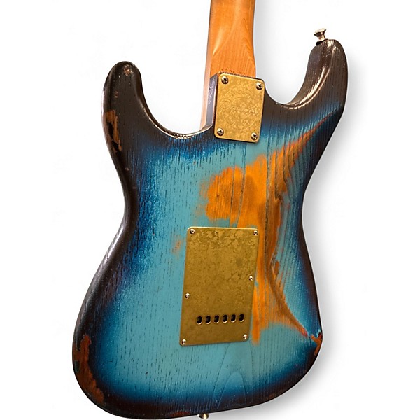 Used Paoletti Guitars Stratospheric Heavy Relic Blue Solid Body Electric Guitar