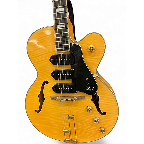 Used Epiphone Zephyr Blues Deluxe Natural Hollow Body Electric Guitar