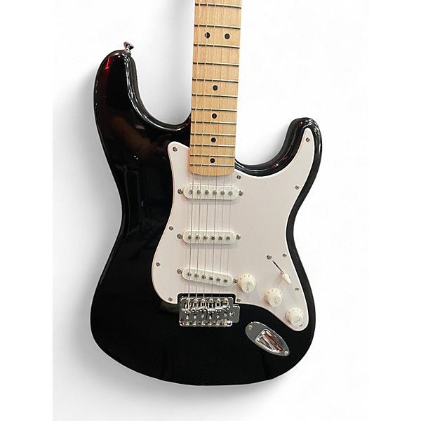 Used Squier Sonic Stratocaster Black Solid Body Electric Guitar