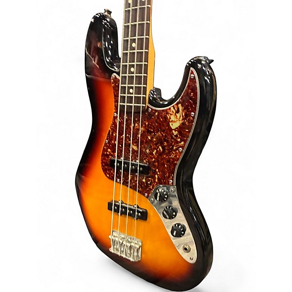 Used Fender MIM JAZZ BASS 3 Tone Sunburst Electric Bass Guitar