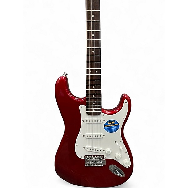 Used Squier Affinity Stratocaster Cherry Solid Body Electric Guitar