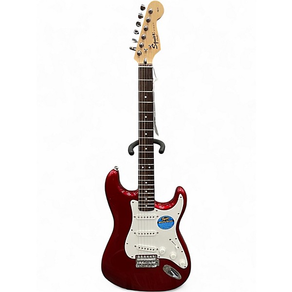 Used Squier Affinity Stratocaster Cherry Solid Body Electric Guitar