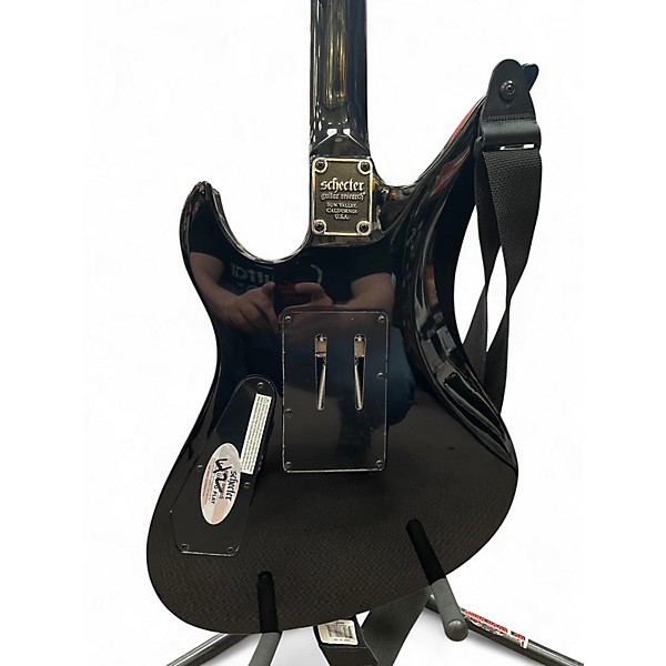 Used Schecter Guitar Research Synyster Gates Signature Standard Black with Silver Pinstripes Solid Body Electric Guitar