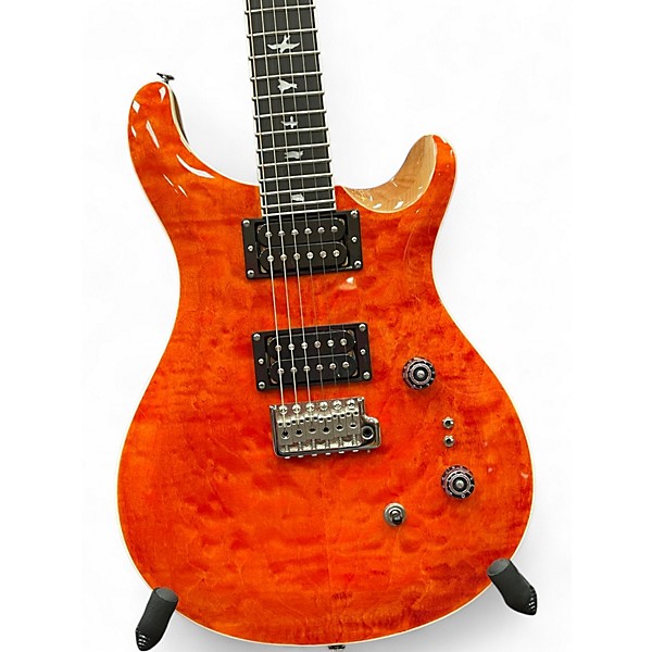 Used PRS SE Custom 24 BLOOD ORANGE Solid Body Electric Guitar
