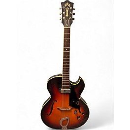 Vintage 1960s Guild T-100 SLIM JIM SUNBURST Hollow Body Electric Guitar