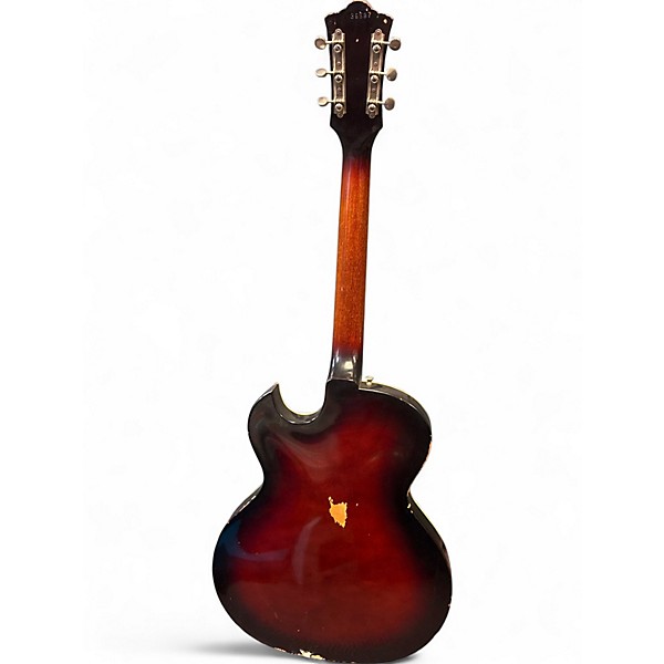 Vintage 1960s Guild T-100 SLIM JIM SUNBURST Hollow Body Electric Guitar