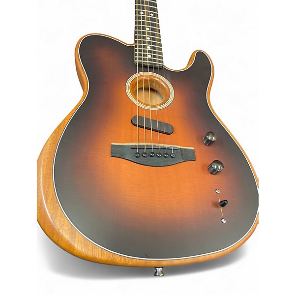 Used Fender American Acoustasonic Telecaster 2 Color Sunburst Acoustic Electric Guitar