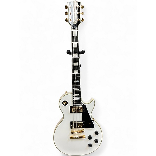 Used Epiphone Inspired by Gibson Les Paul Custom Alpine White Solid Body Electric Guitar