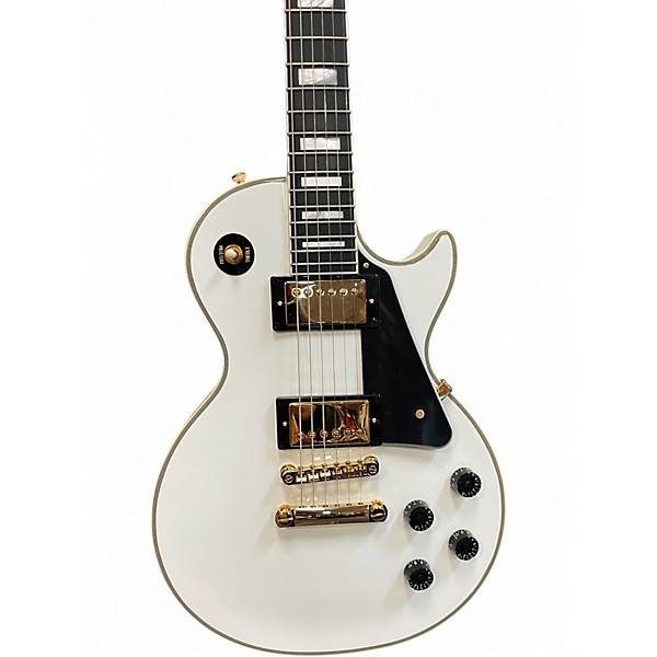 Used Epiphone Inspired by Gibson Les Paul Custom Alpine White Solid Body Electric Guitar