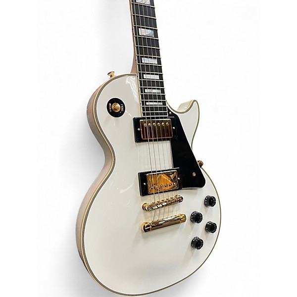 Used Epiphone Inspired by Gibson Les Paul Custom Alpine White Solid Body Electric Guitar