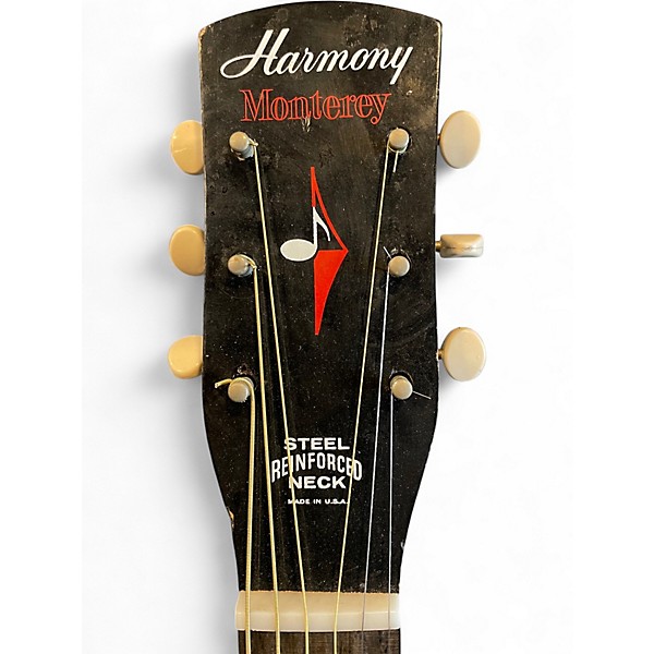 Vintage 1960s Harmony Monterey Hollowbody Brown Sunburst Acoustic Guitar