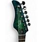 Used Schecter Guitar Research CR-6 BLUE GREEN BURL BURST Solid Body Electric Guitar