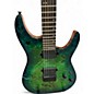 Used Schecter Guitar Research CR-6 BLUE GREEN BURL BURST Solid Body Electric Guitar